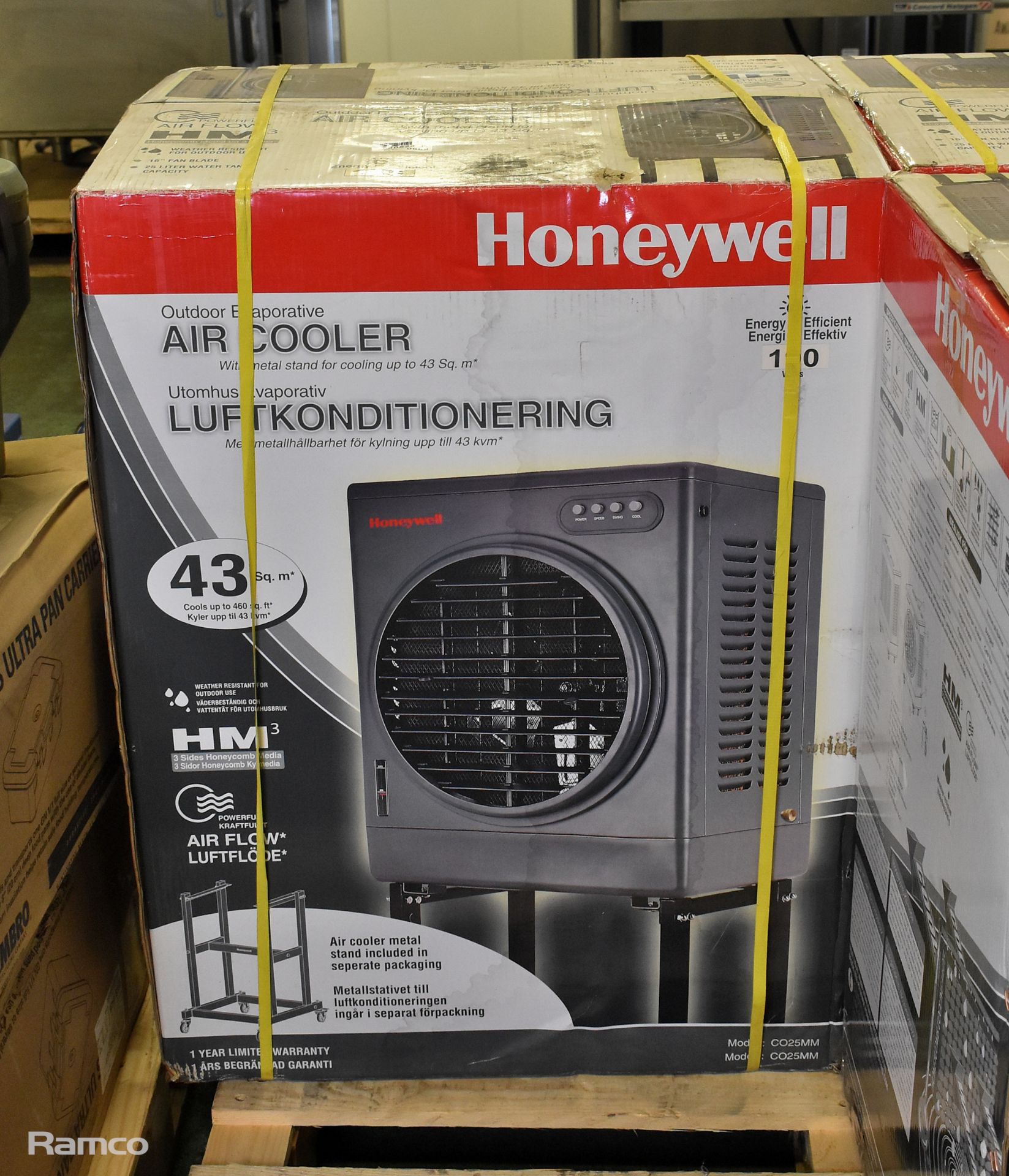 Honeywell CO25MM Evaporative Air Cooler - 190W - 220-240V - 50hz - Image 2 of 2