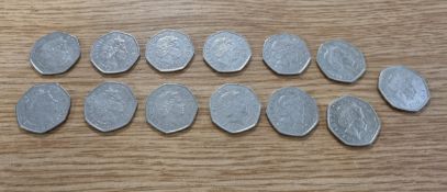 Collection of collectable 2012 Olympic 50p coins