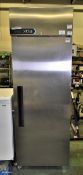 Foster Xtra Upright stainless steel single door freezer W 670 x D 850 x H 1980 mm