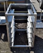 Stainless steel 5 shelf racking unit - L 70 x W 56 x H 81cm