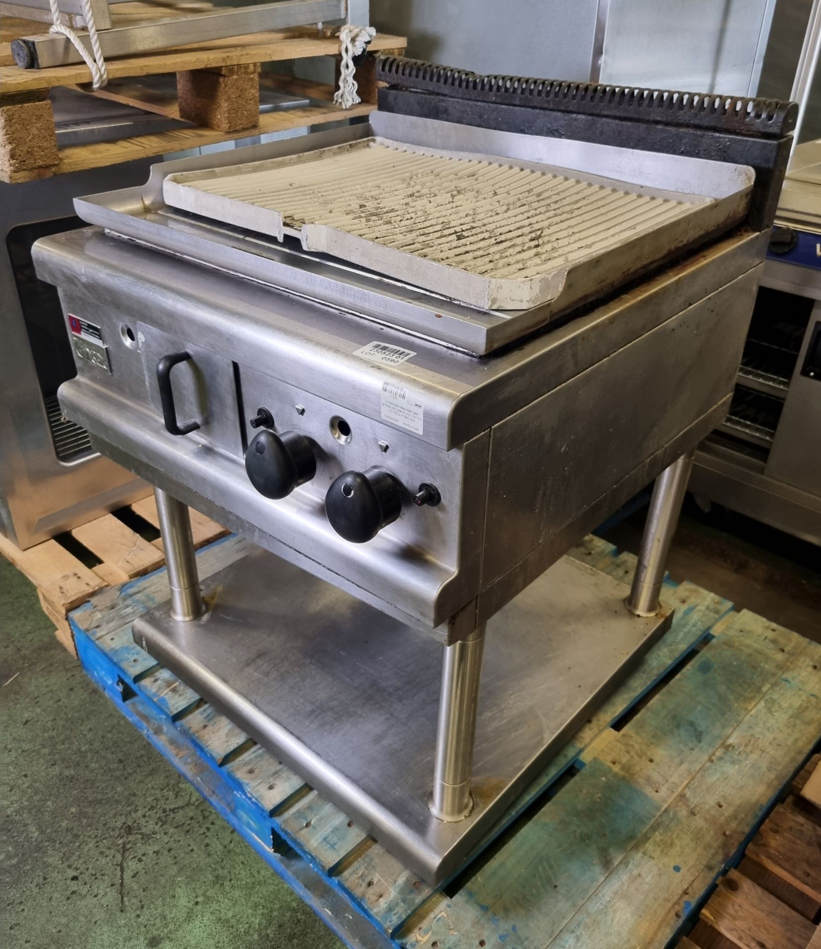 Lincat stainless steel gas griddle with stand unit - W 710 x D 700 x H 980 mm - Image 4 of 6