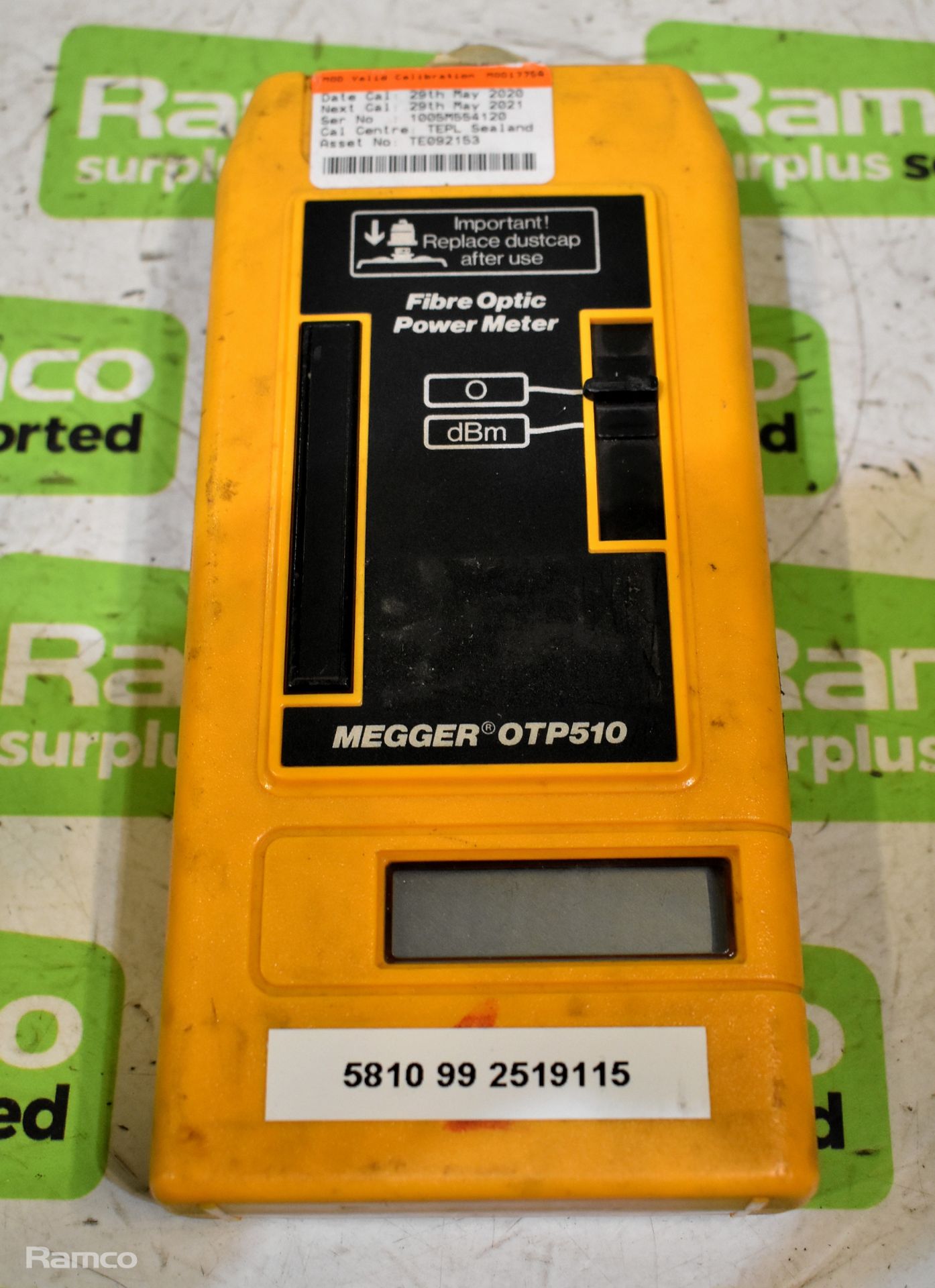 Megger OTP510 fibre optic power meter with case - Image 2 of 4