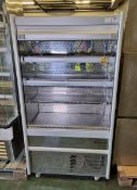 Williams R100-SCS stainless steel multideck display fridge with roller shutter front