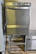 Winterhalter UC-M stainless steel glasswasher with stand 220 - 415V - W 600 x D 660 x H 1440 mm