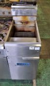 Elite gas single tank twin basket fryer - minus baskets - W 395 x D 850 x H 1150 mm