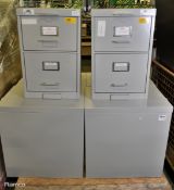 6x 2 drawer security filing cabinets with Chubb Mark IV Manifoil combination lock (in drawer)