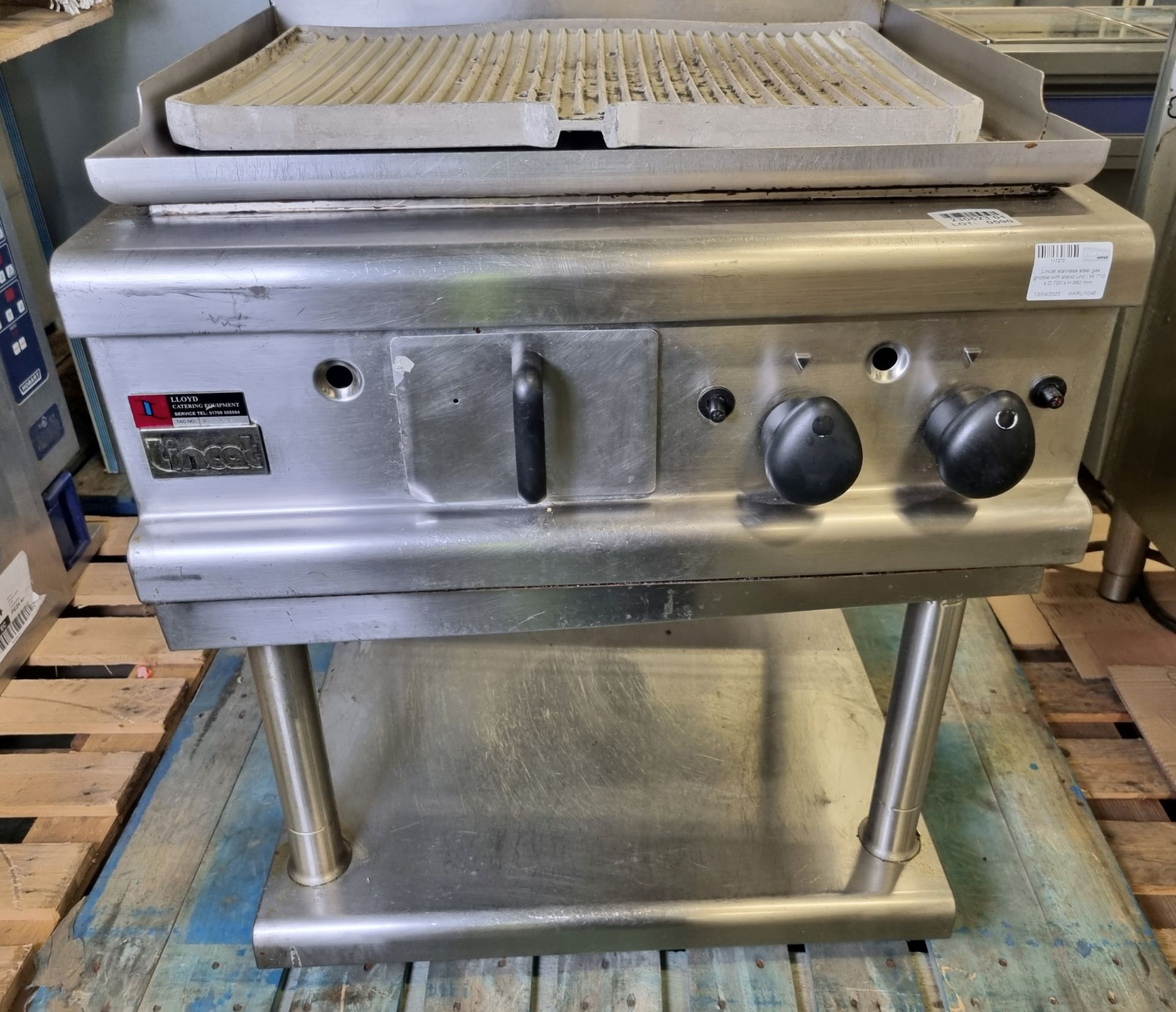 Lincat stainless steel gas griddle with stand unit - W 710 x D 700 x H 980 mm - Image 6 of 6