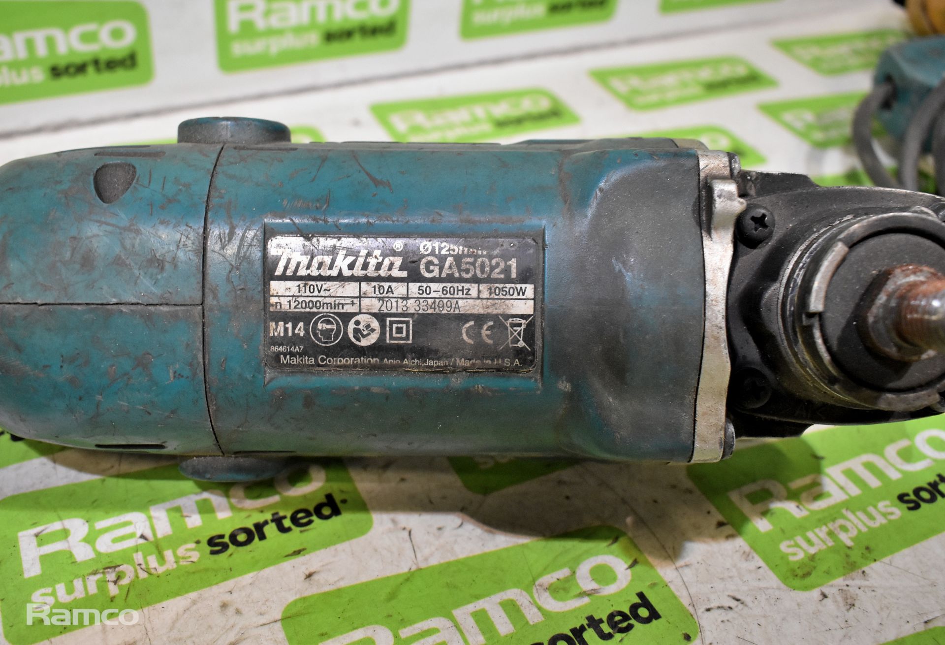 Makita 13mm angle drill - 110V - SPARE OR REPAIR, Makita GA5021 110V angle grinder - 5 inch 125mm - Image 7 of 10