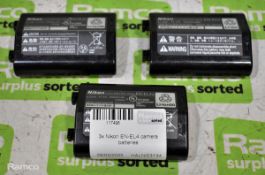 3x Nikon EN-EL4 camera batteries