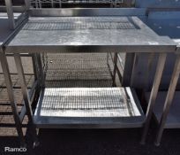 Stainless steel workbench - W 1000 x D 600 x H 900mm
