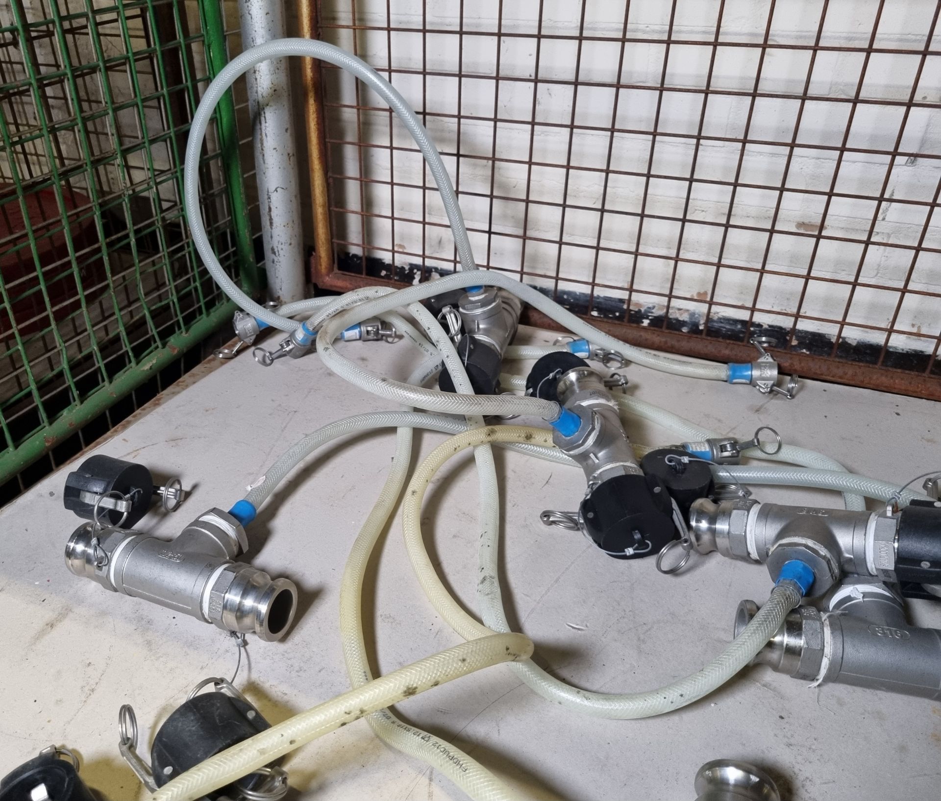 8x Stainless steel piping 11/2-150 with Snaplock connectors 150-F 316 with 1M flexible hose - Image 4 of 5