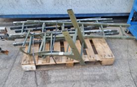 Aluminium demolition ladder - 4 section 5ft ladder sections - platform and hook attachment