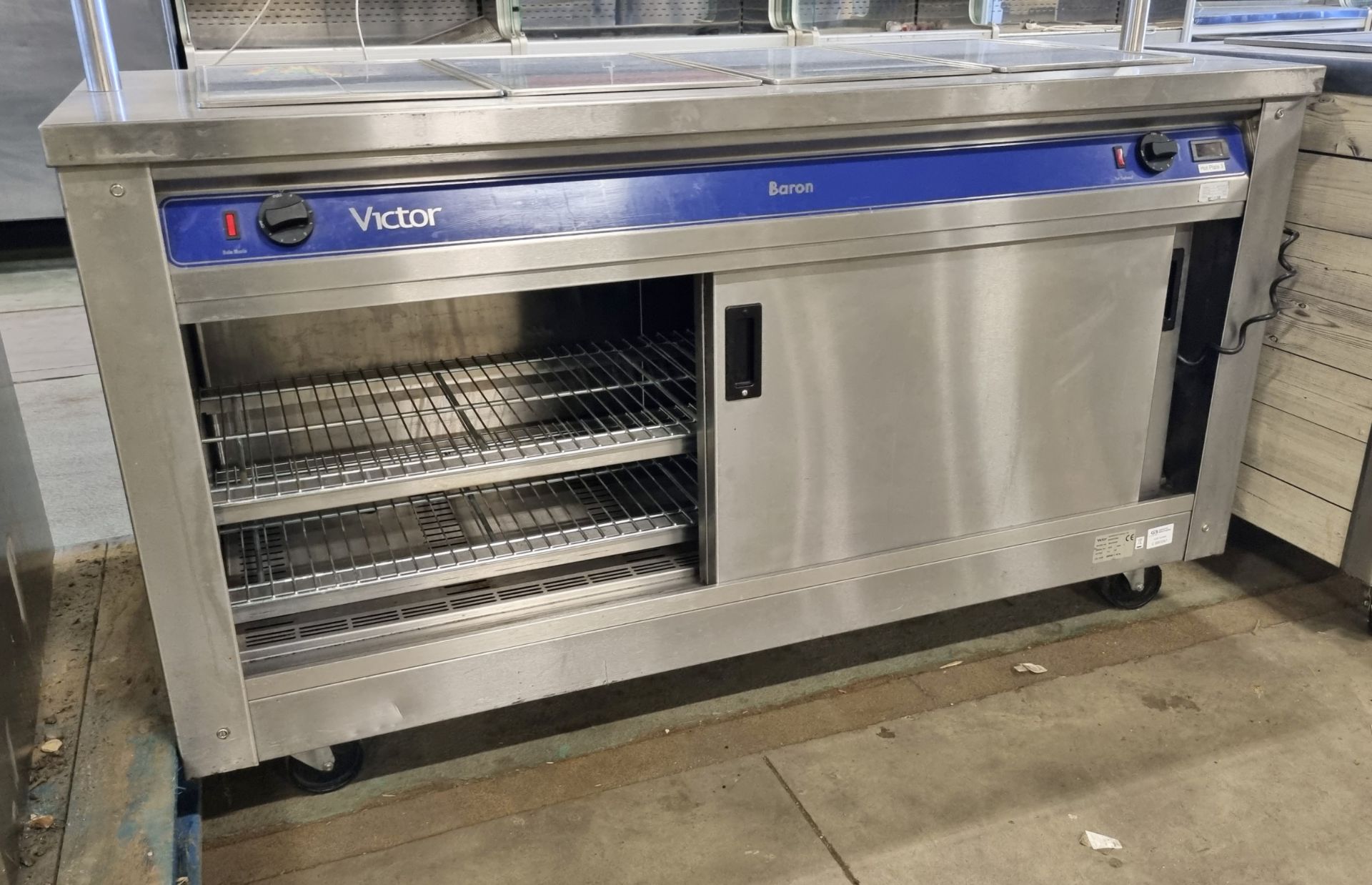 Victor BM40MSG Bain marie hot cupboard with heated gantry W 1600 x D 670 x H 900mm - Bild 6 aus 7