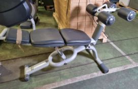 Technogym adjustable abdominal bench - L 1540 x W 530 x H 880mm