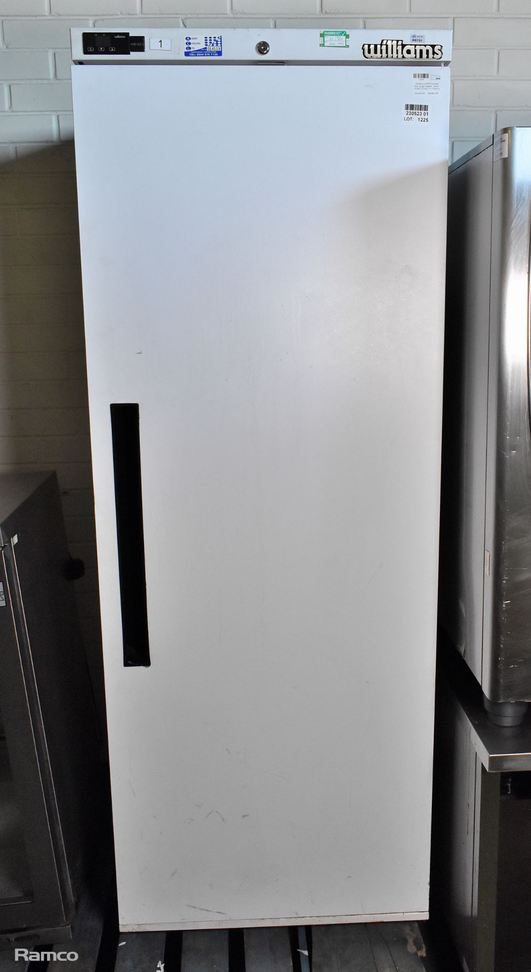 Williams LA400WA single door upright freezer - white - W 640 x D 650 x H 1765mm