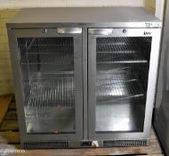 IMC Mistral M90 stainless steel double glass door bottle cooler - W 900 x D 500 x H 850mm