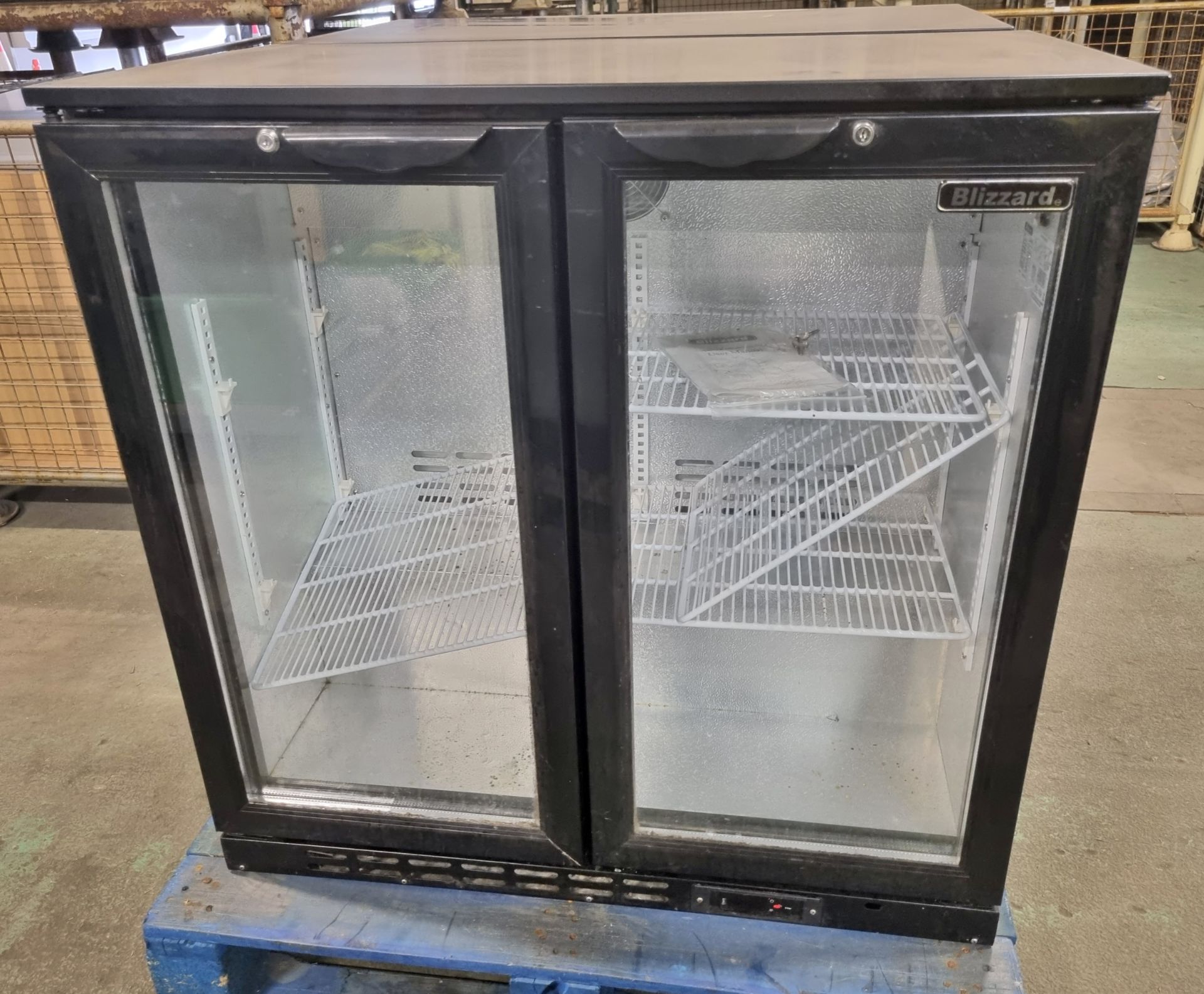 Blizzard 200 Ltr Double hinged door back bar bottle cooler - 230V - W 900 x D 520 x H 900 mm