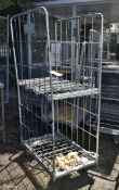 Roll cage trolley with removable shelves - 87 x 60 x 176cm