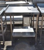 Stainless steel worktop - W 80 x D 73 x H 95cm