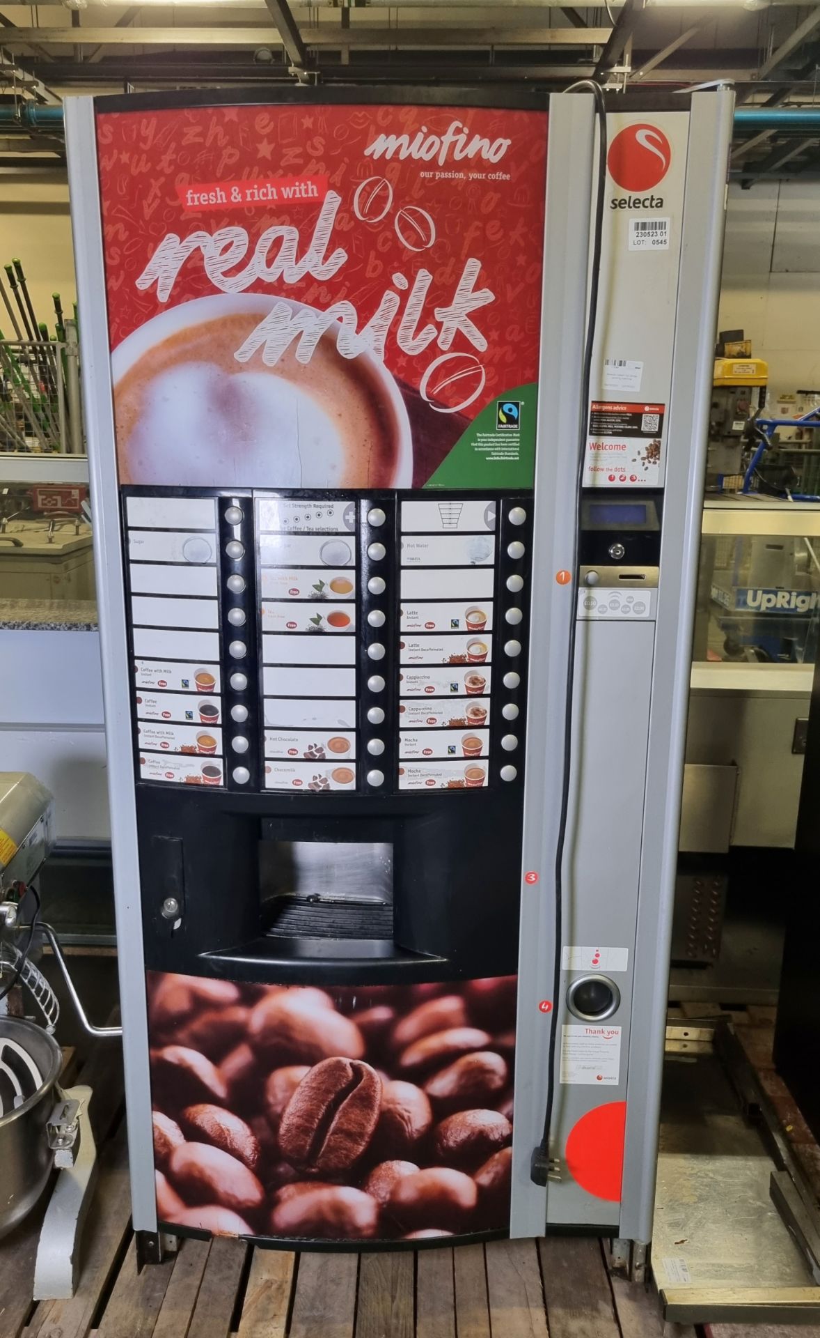 Selecta instant hot drinks vending machine - NO KEYS