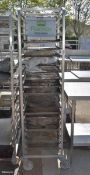 Stainless steel 20 tier rack trolley - L 61 x W 46 x H 180cm