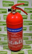 Gloria PD2G 2kg powder fire extinguisher - H 300 x W 150 x D 120mm