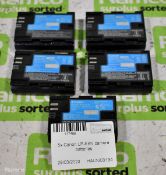 5x Canon LP-E6N camera batteries