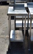 Stainless steel wall table with undershelf - W 400 x D 650 x H 860 mm