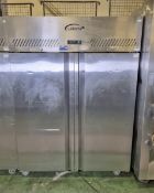 Williams LJ2SA R1 JADE stainless steel double door upright freezer - W 1400 x D 825 x H 1950mm