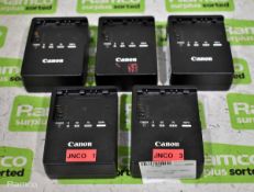 5x Canon LC-E6E battery charger