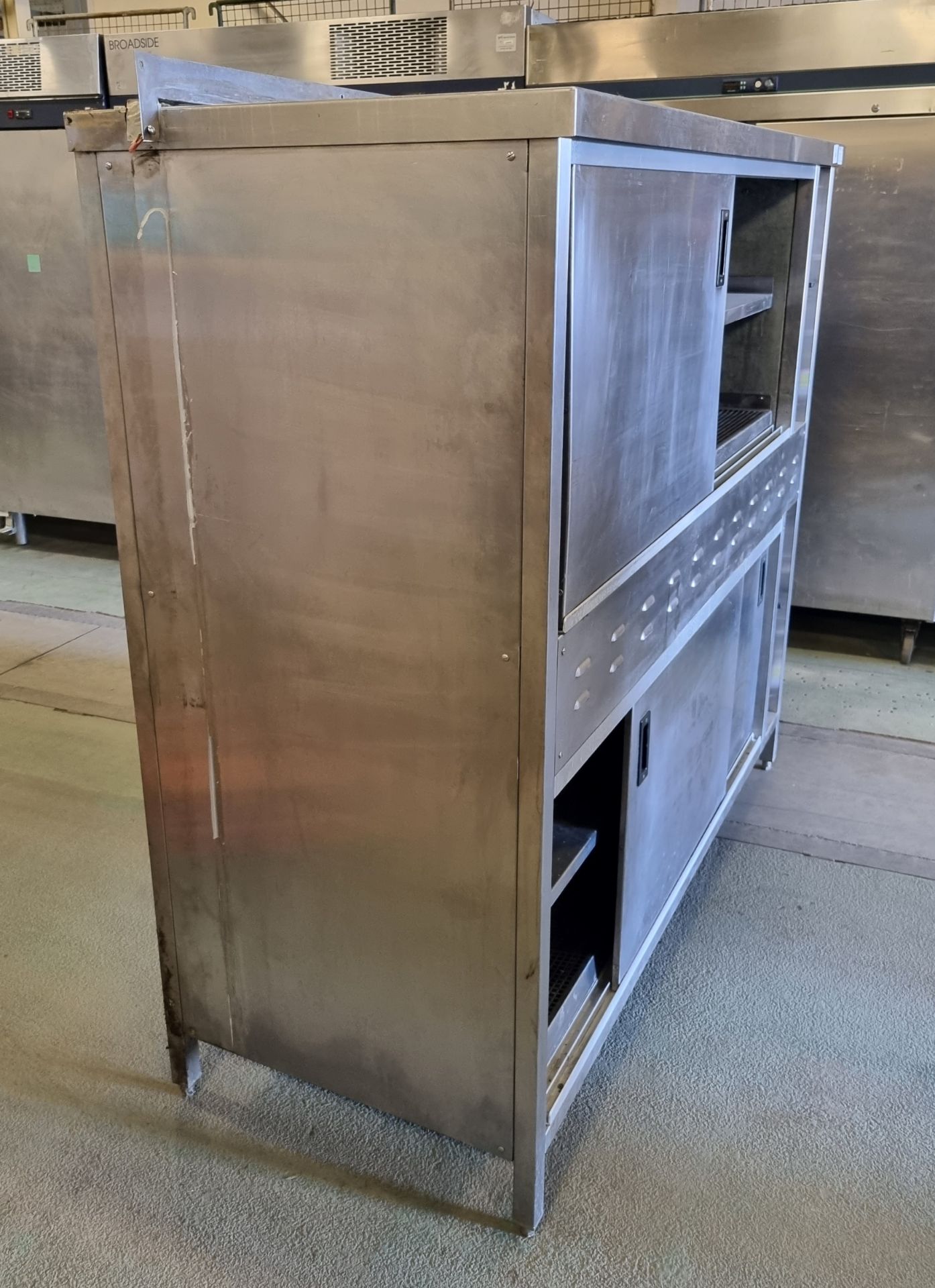 Stainless steel 2 tier hot cupboard - L 178 x W 78 x H 165cm - Bild 2 aus 6