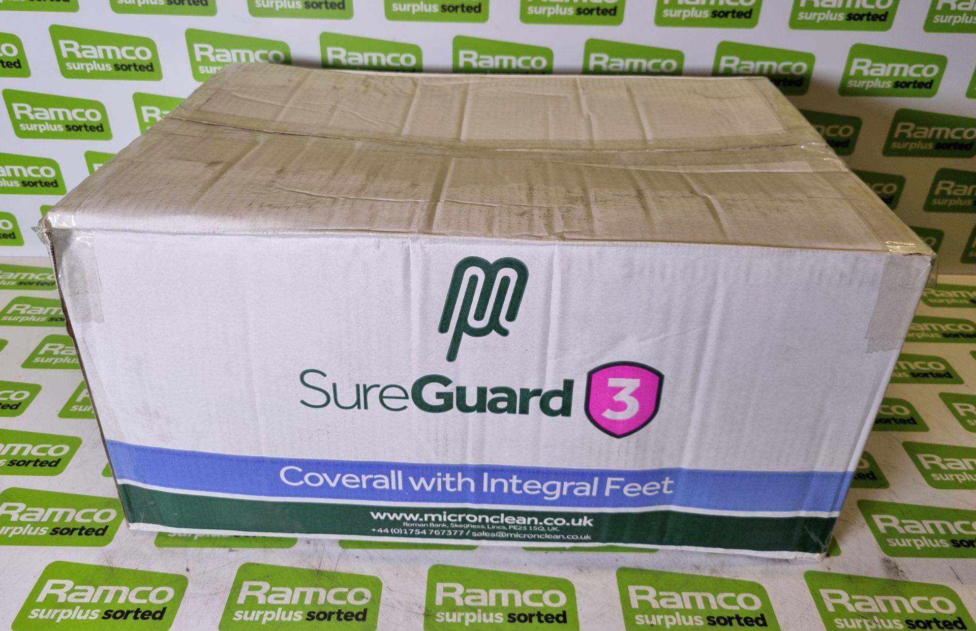 MicroClean SureGuard 3 - size Medium coverall with integral feet - 25 units per box - Image 3 of 4