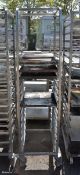 Stainless steel 20 tier rack trolley - L 61 x W 46 x H 180cm