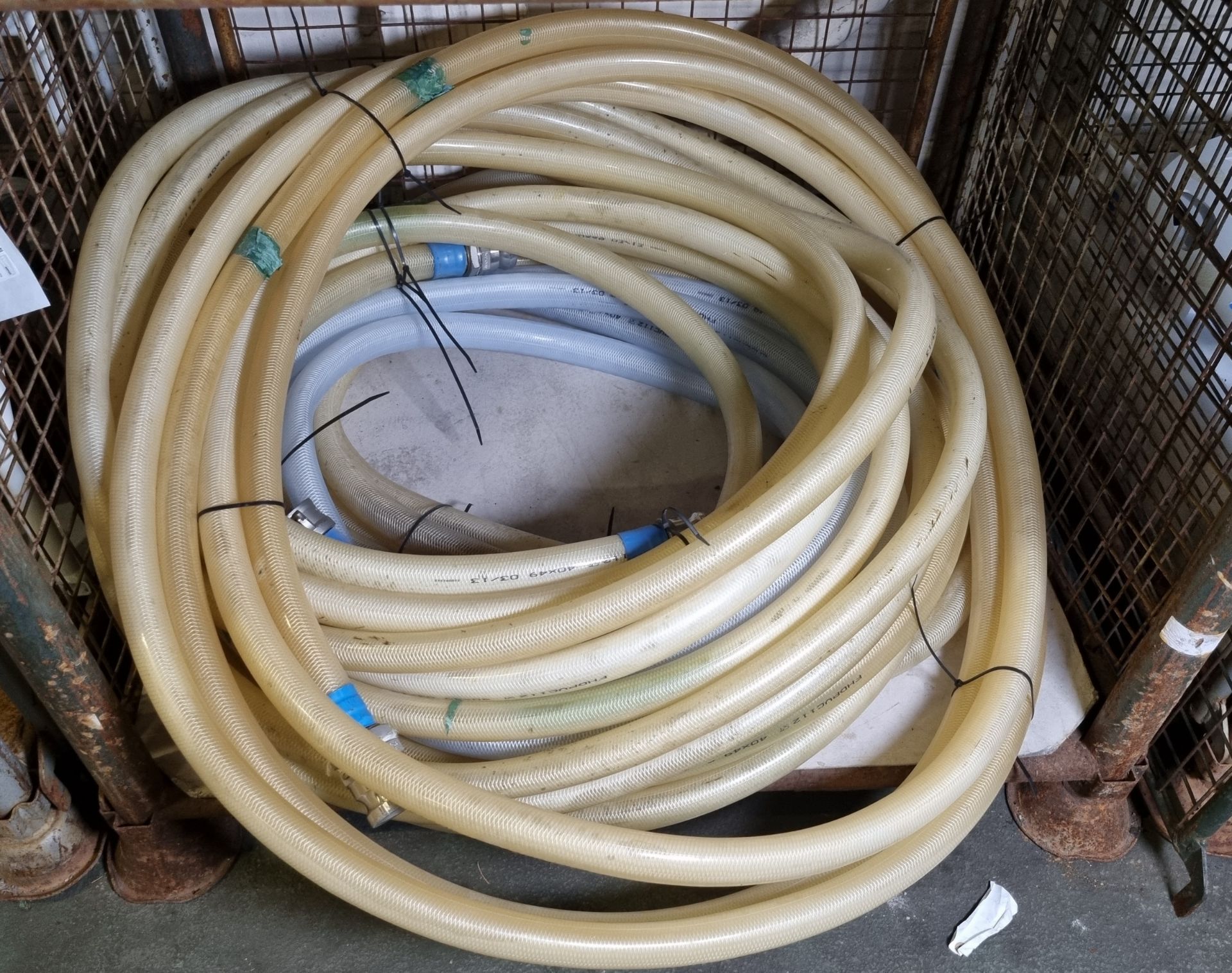 4x Flexible heavy duty hoses with couplings - Unknown length - Image 3 of 3
