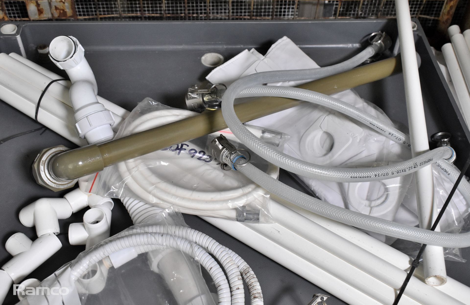 Portable shower unit including - base, drainage - shower head - curtain & poles - Image 3 of 3