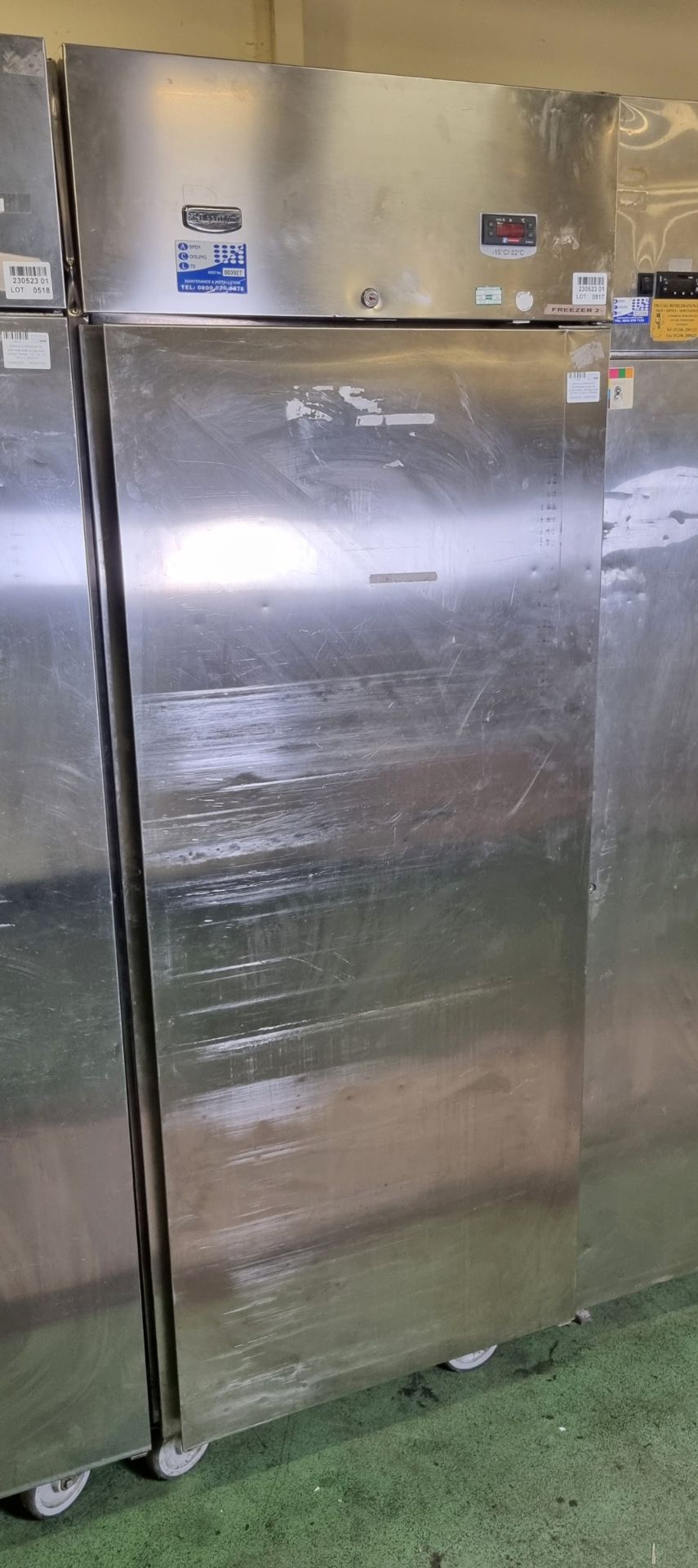 Electrolux RS06FX1FG stainless steel single door upright freezer - damaged sides - W 725 x D 790 - Image 2 of 3