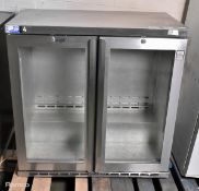 Osborne 250E, double door, undercounter fridge - W 900 x D 600 x H 900mm - missing shelves