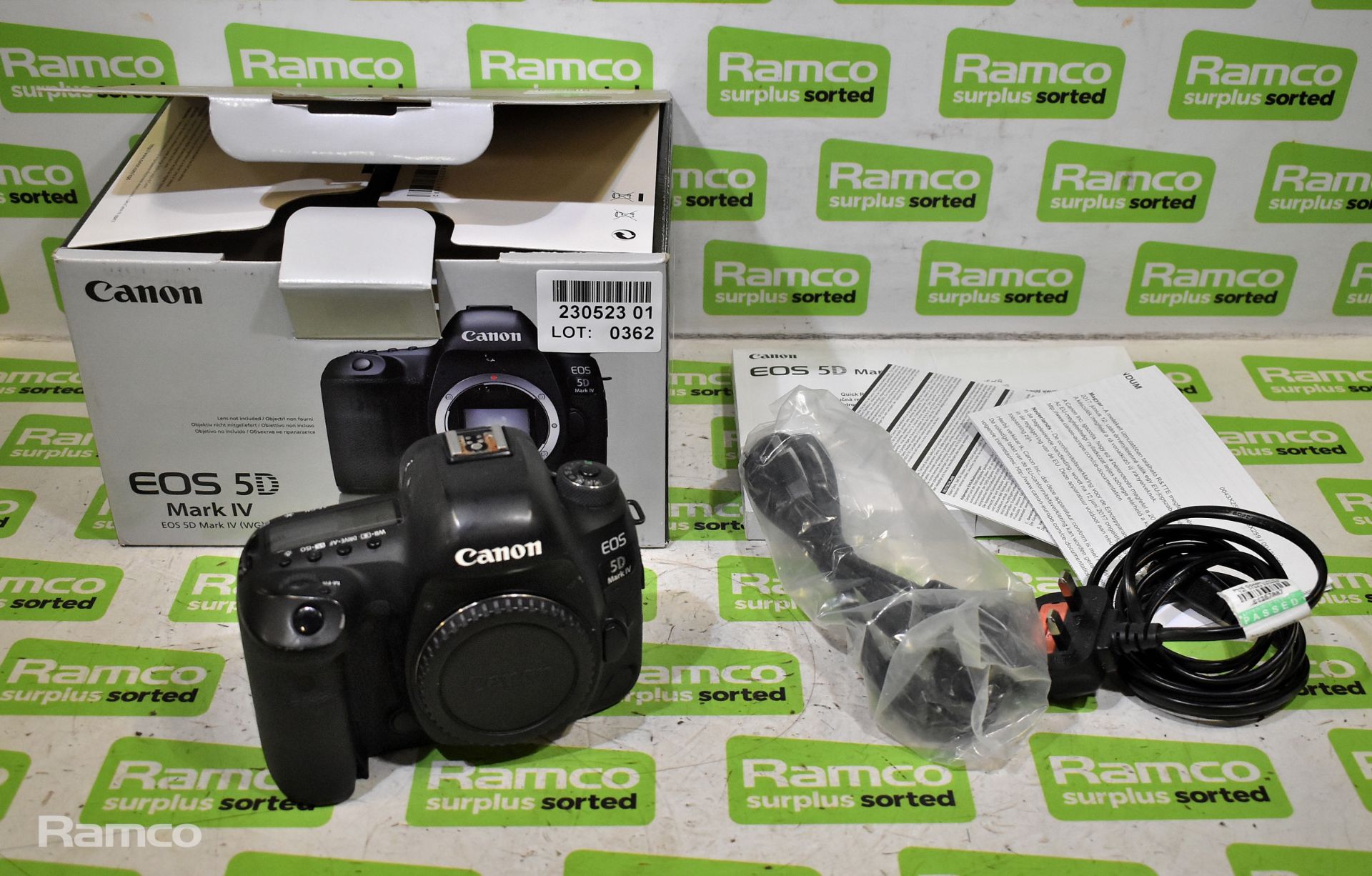 Canon EOS 5D Mark iV DSLR camera body with box