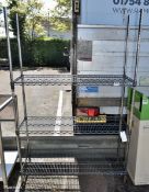 3 tier wire shelving - 120 x 40 x 180cm