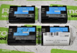 4x Canon LP-E6N camera batteries