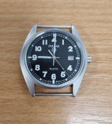 Pulsar G10 2009 miltary watch with date window - No strap - # 27930/09