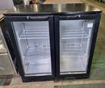 Blizzard 200 Ltr Double hinged door back bar bottle cooler - 230V - W 900 x D 520 x H 900 mm