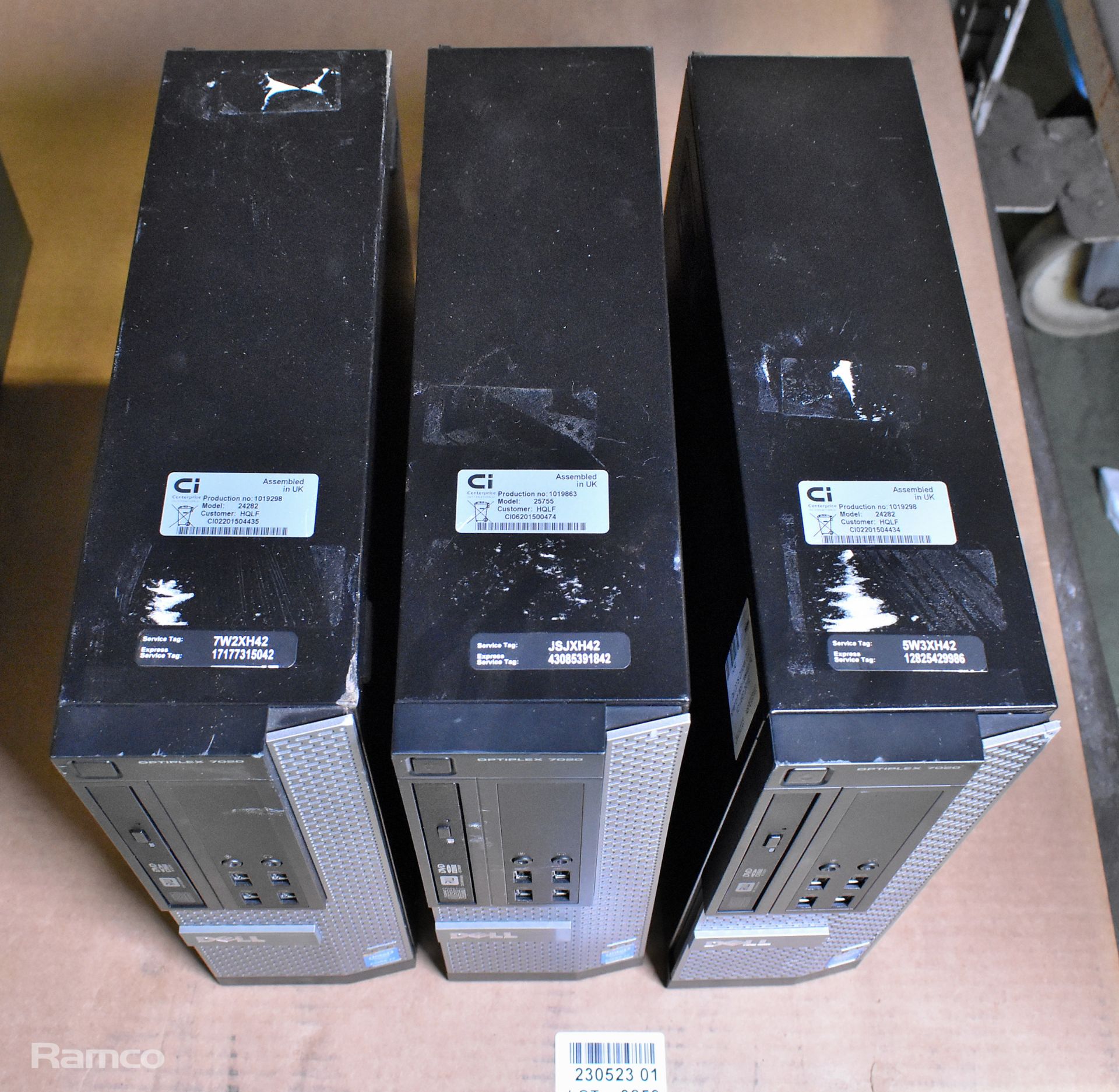 3x Dell D07S Optiplex 7020 small form factor desktop PCs - NO HARD DRIVE - Image 3 of 5