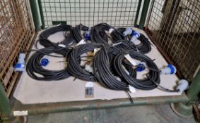 8x Blakley electrics cable assemblies - EXL/2.5/18/16/230V/WT/H07 - approx length 10m