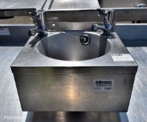 Stainless steel hand basin - W 300 x D 260 x H 280mm