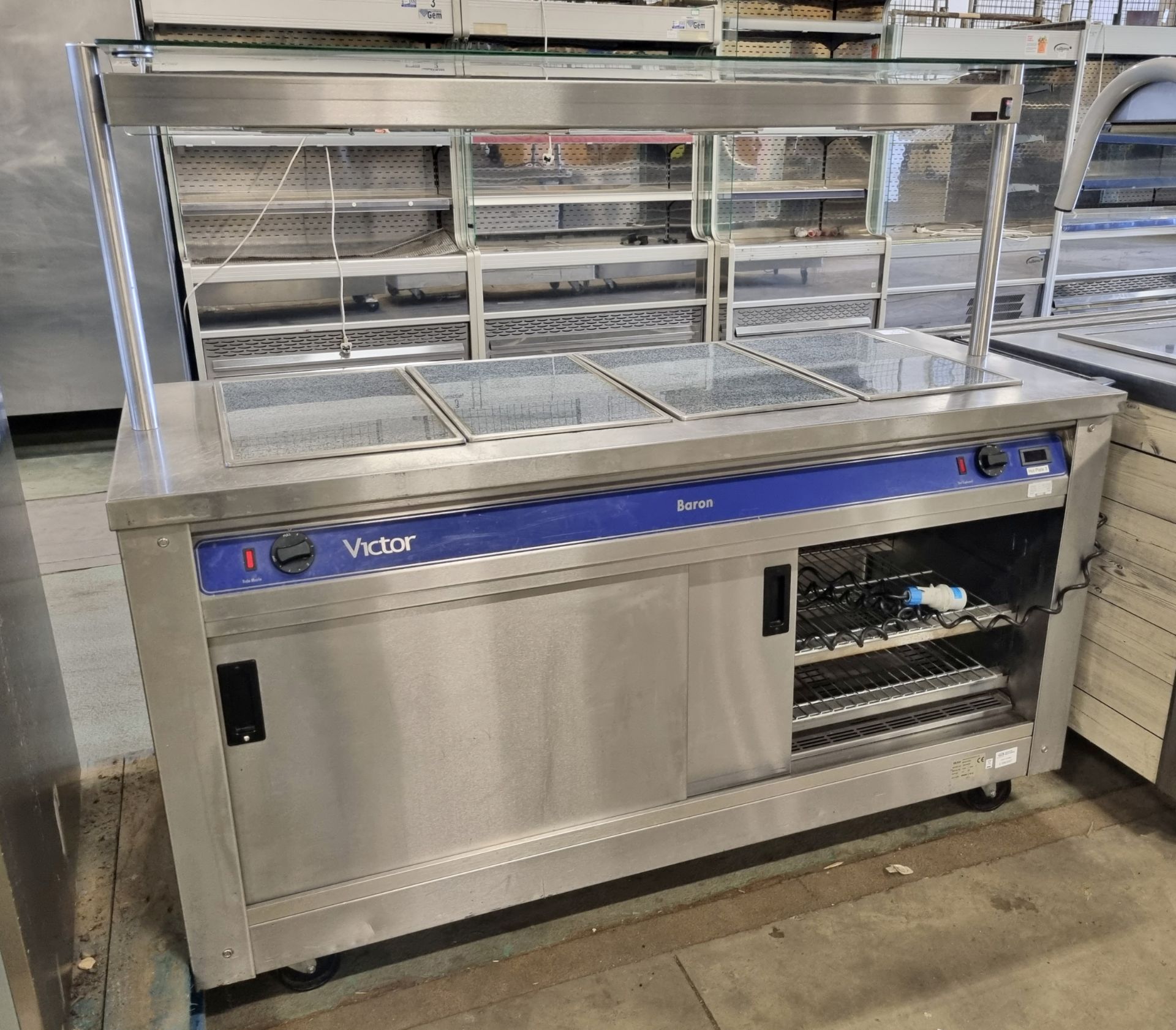 Victor BM40MSG Bain marie hot cupboard with heated gantry W 1600 x D 670 x H 900mm - Bild 4 aus 7