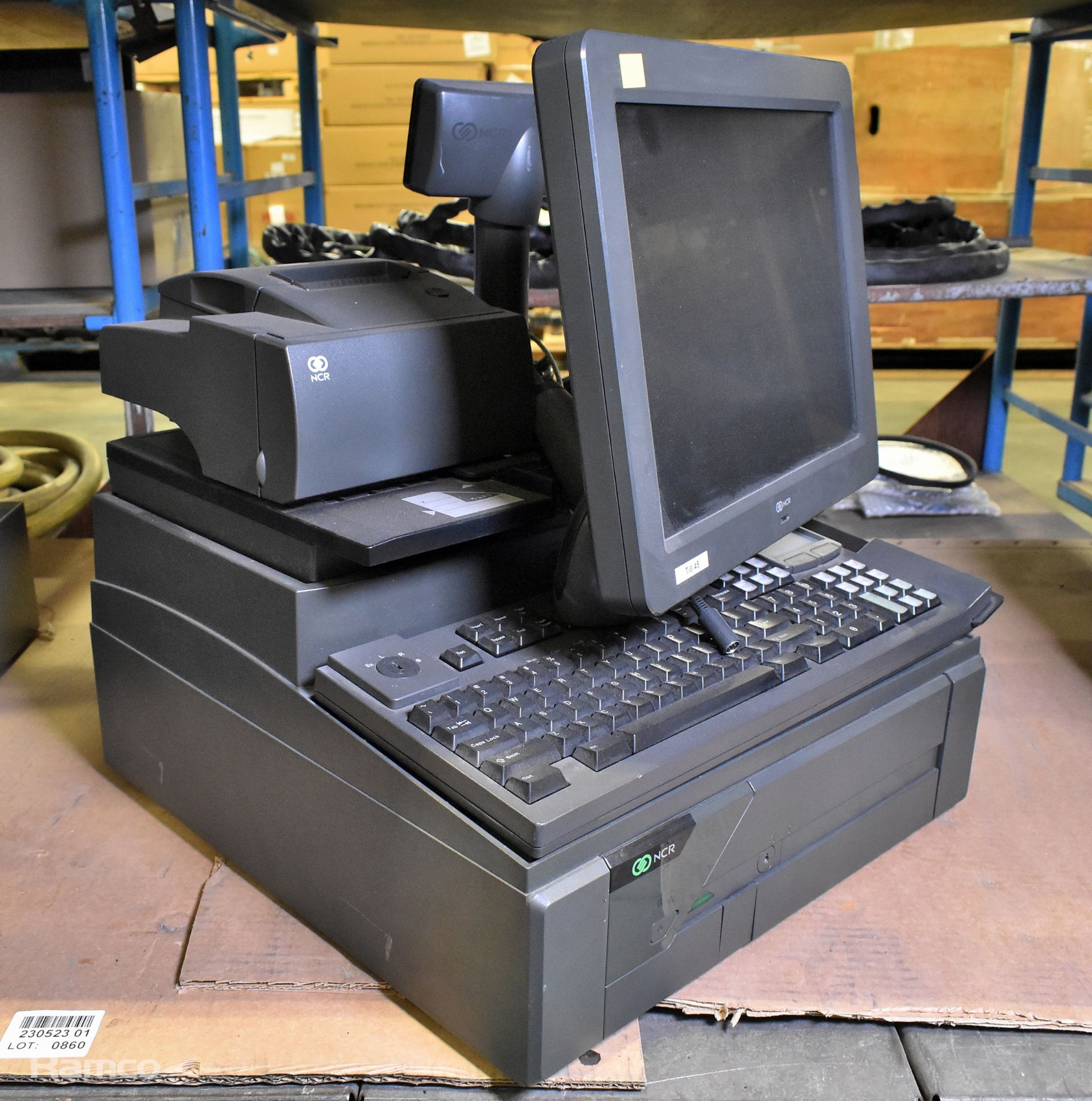 NCR electronic shop till with scanner - 480 x 480 x 670mm - Image 3 of 7