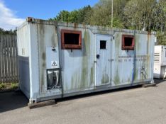 20ft transportable rest room container - dimensions - 20ft x 8ft x 8ft