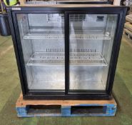 Klimasan S220 BB sliding doors back bar cooler Black 240V 185W - W 880 x D 510 x H 880 mm