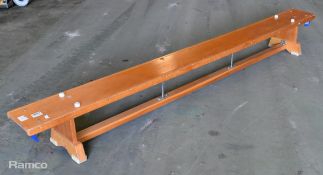 Gymnasium wooden gym bench L 2660 x W 250 x H 305mm